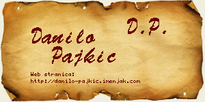 Danilo Pajkić vizit kartica